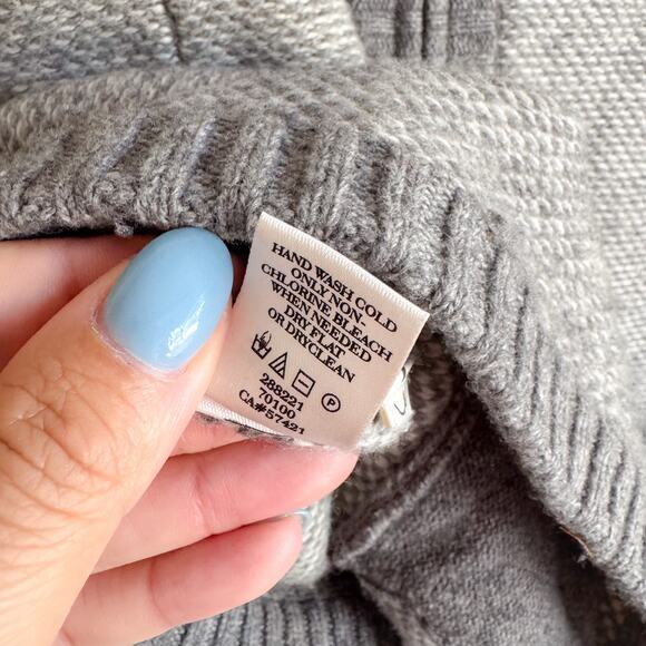 Ann Taylor Grey Merino Wool Blend Full Zip Style Jacket - Medium - Picture 5 of 7